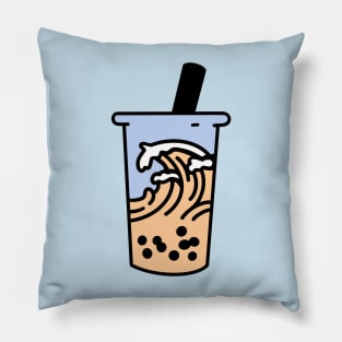 a wave of milk tea Pillow