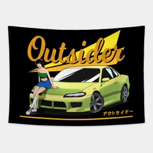 Kawaii outsider anime girl Tapestry