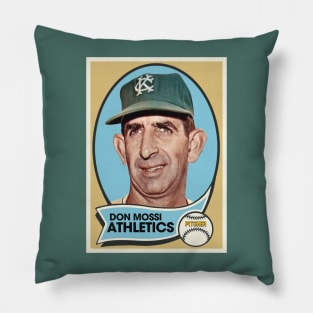 Retro Don Mossi Baseball Card Pillow