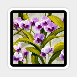 Orchid mural Art Magnet