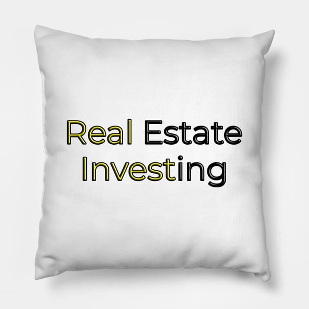 Real Estate Investing Pillow by TPT98