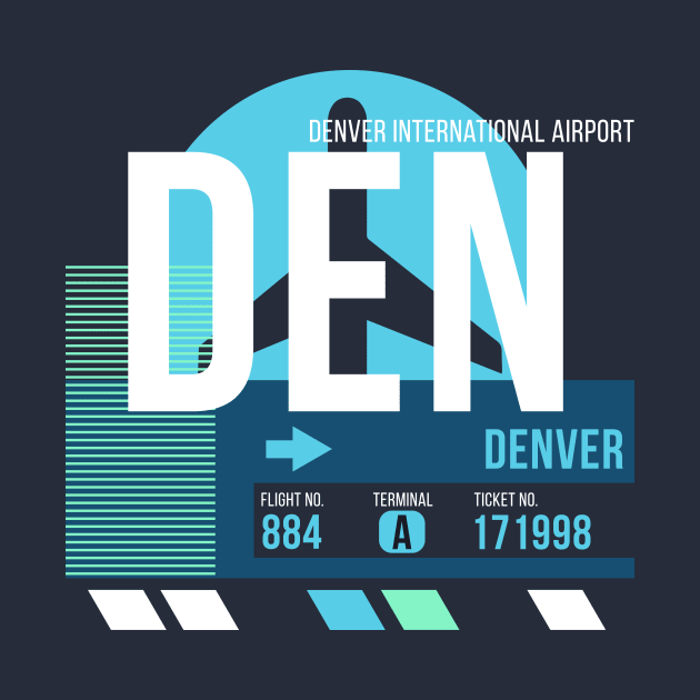 Denver (DEN) Airport // Sunset Baggage Tag by Now Boarding