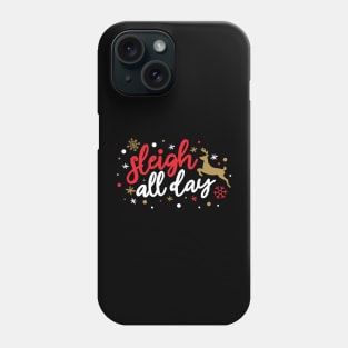 Christmas Sleigh All Day Deer Snowflakes Phone Case