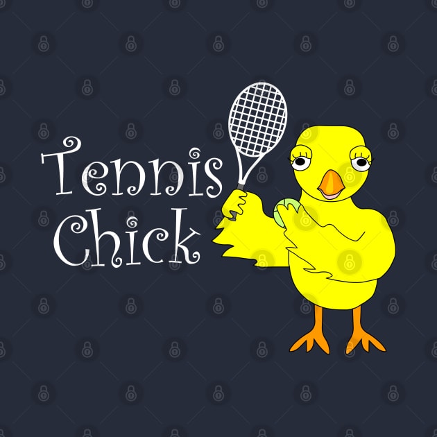 Tennis Chick Text by Barthol Graphics