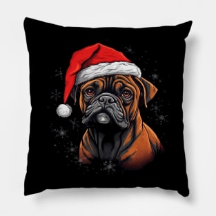 Boxer Christmas Pillow