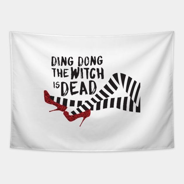 Ding Dong! The Wicked Witch Is Dead Wizard of Oz Tapestry by krisnabening