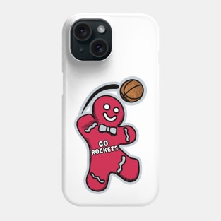 Houston Rockets Gingerbread Man Phone Case