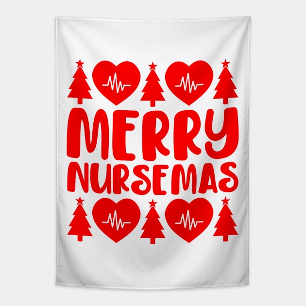 Merry Nursemas Tapestry by colorsplash
