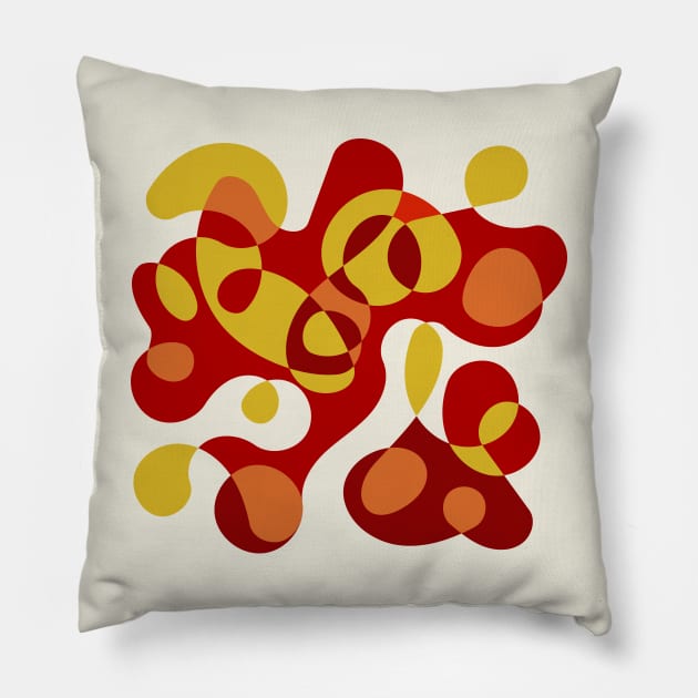 Surreal Shapes (Miro Inspired) Pillow by n23tees