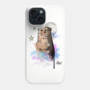 Otter Under the Starry Night Sky Phone Case