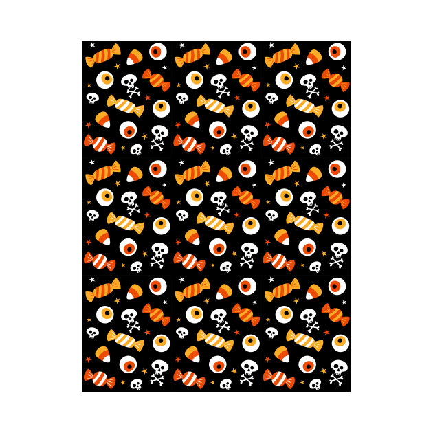 Fun Halloween Candy Corn Skulls Eyeballs Cute Spooky Funny Design New 2019 by OfficialTeeDreams