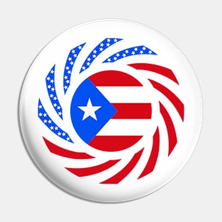 Puerto Rican American Multinational Patriot Flag Pin