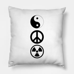 yin yang,peace and love,radiation,pokimane,twitchtv Pillow