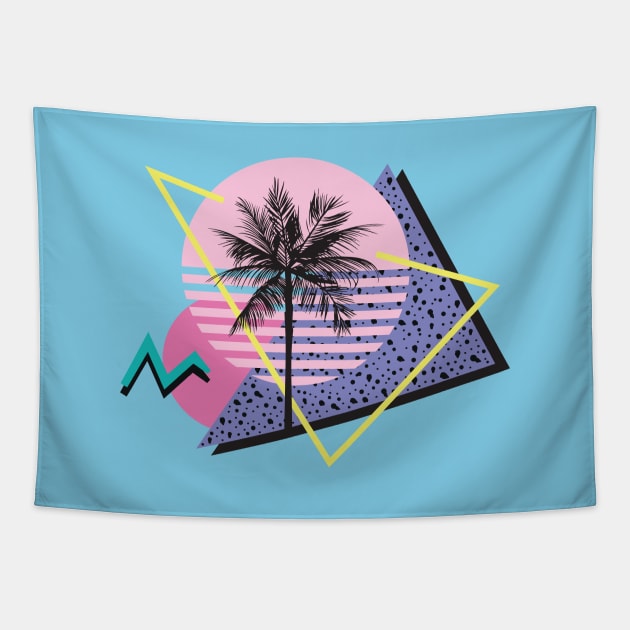 Memphis Pattern 47 / 80s Retro Tapestry by Studio Memphis Waves