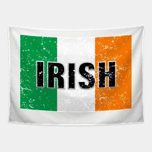 IRISH FLAG VINTAGE RETRO ST PATRICKS DAY MASKS SHIRTS AND MORE Tapestry