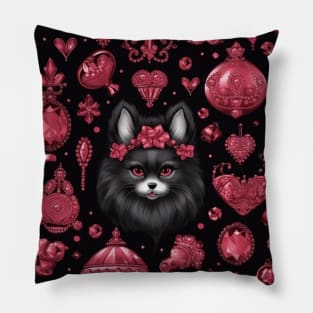 Black Pom Pillow