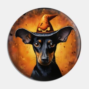 Halloween Manchester Terrier Pin