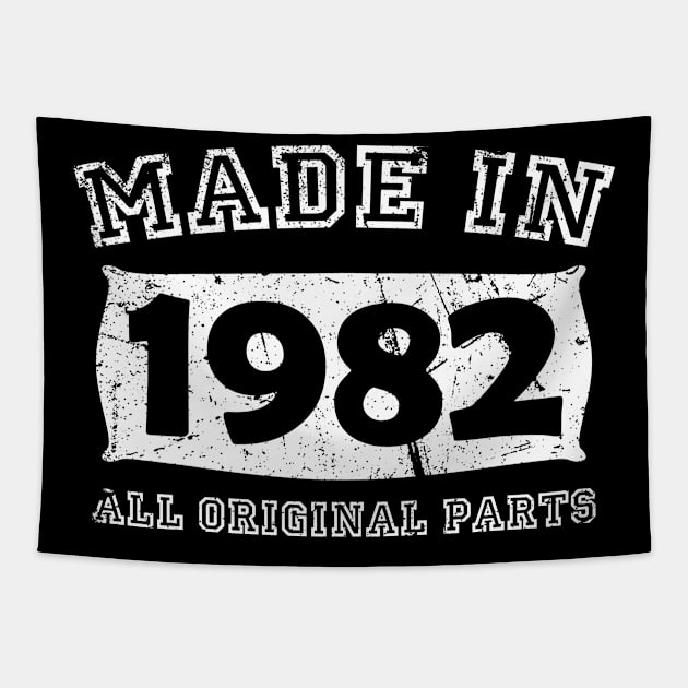 Made 1982 Original Parts Birthday Gifts distressed Tapestry by star trek fanart and more