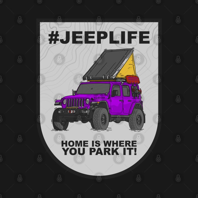 Jeep Life Jeep Wrangler Offroad 4x4 - Purple by 4x4 Sketch