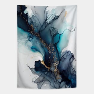 Electric Blue - Abstract Alcohol Ink Art Tapestry