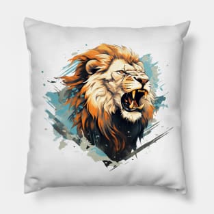 angry lion Pillow