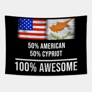 50% American 50% Cypriot 100% Awesome - Gift for Cypriot Heritage From Cyprus Tapestry