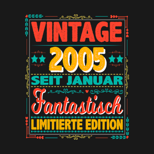 Januar 2005 Vintage Fantastisch 19 Jahren Mann Frau Geburtstag T-Shirt