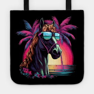 Retro Wave Appaloosa Horse Good Vibes Tote