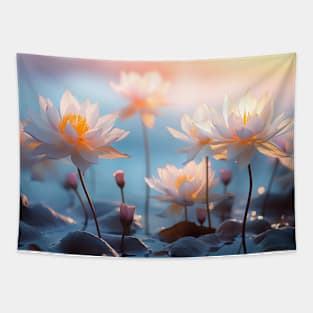 Wild flower Water Lake Nature Serene Tapestry