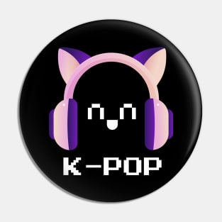 K-Pop Fan Headphones Pin