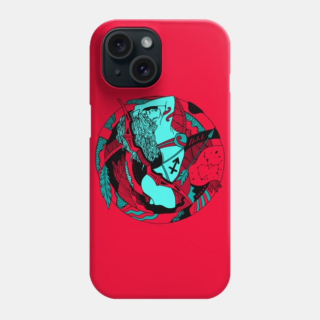 Turqred Sagittarius Beauty Phone Case by kenallouis