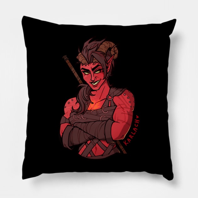 Karlach Pillow by toothy.crow