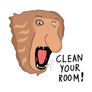 Clean Your Room -  Funny Cartoon Illustration of Proboscis Monkey T-Shirt