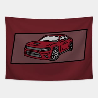 muscle cars illustration vector Tapestry