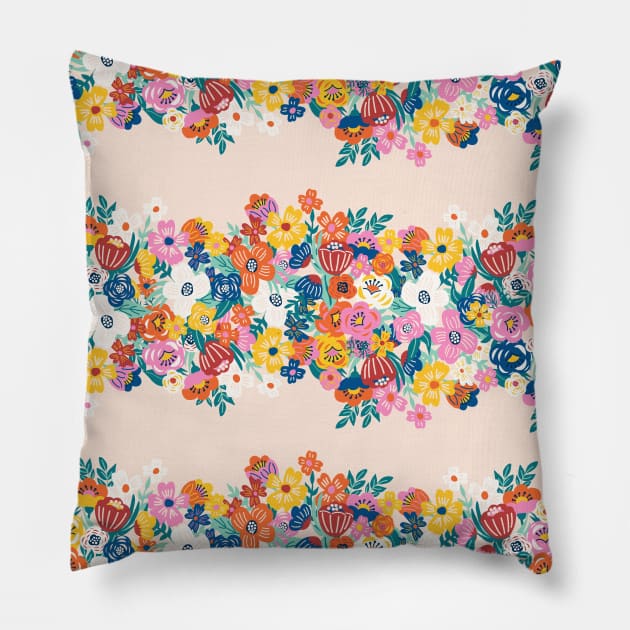 Blooming Stripes Scale Pillow by Sandra Hutter Designs