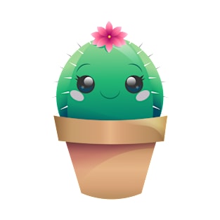 Cute Cactus (in bloom with eyelashes) T-Shirt