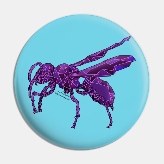 Alexandrite Wasp Purple Pin by Blackmoonrose13