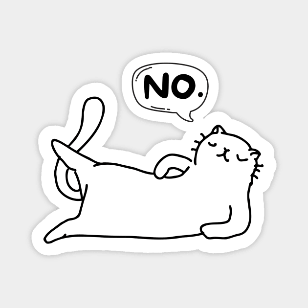 Cat Says No Magnet by The WYLD Tribe