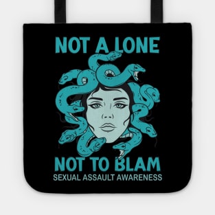 Medusa: Not Alone, Not to Blame (Sexual Assault Awareness Tee) Tote