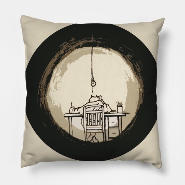 late night at work Pillow by samuel sisco