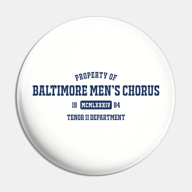 Athletic Shirt - Tenor II Navy Pin by baltimoremenschorus