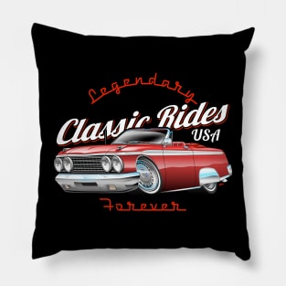 Legendary Classic Rides USA Forever Car Cartoon Pillow