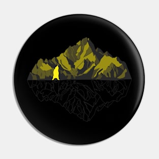 My Mountains and Hiking Art Pin