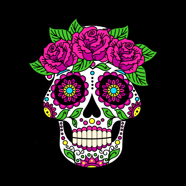 Flower Skull Floral Skeleton by SkullGrungeSHOP