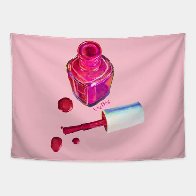 Pink nail polish Tapestry by VeryBerry