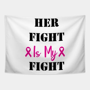 Fight Breast Cancer Awareness Pink Ribbon Tapestry