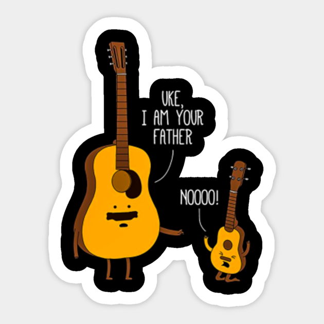 Uke I Am Your Father Noooo Uke I Am Your Father Aufkleber Teepublic De