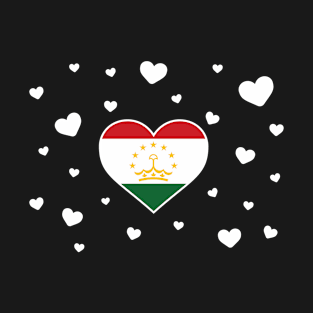 Tajikista  love flag heart designs T-Shirt