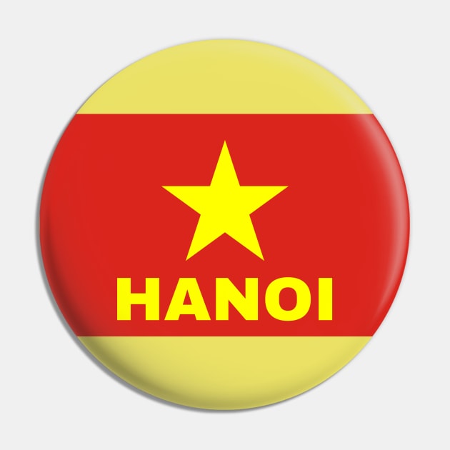 Hanoi City in Vietnamese Flag Pin by aybe7elf