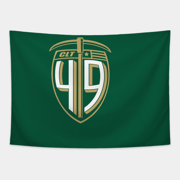 Charlotte 49ers shield Tapestry by ThePunkPanther